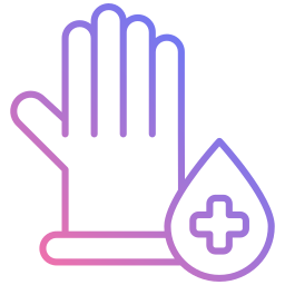Medical glove icon
