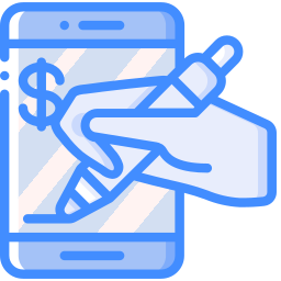 Electronic signature icon