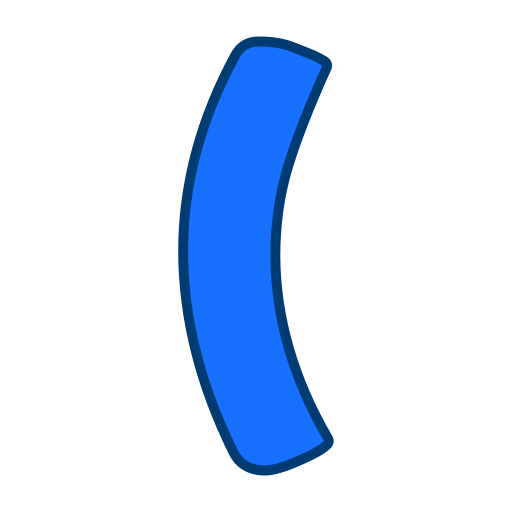 Open bracket Generic color lineal-color ikon