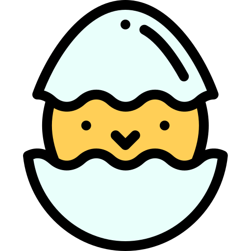 Chicken Detailed Rounded Lineal color simge