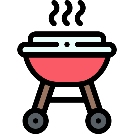 Bbq Detailed Rounded Lineal color simge