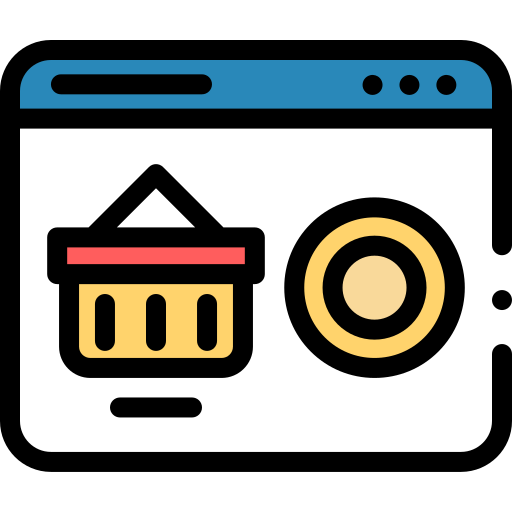 Online shop Detailed Rounded Lineal color icon