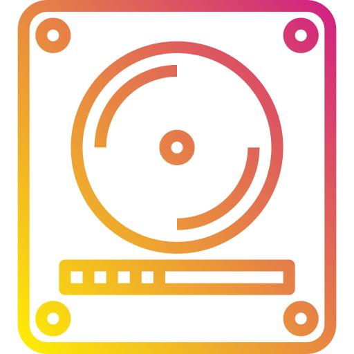 Harddrive Payungkead Gradient ikon