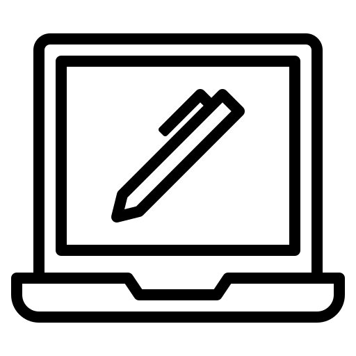 Laptops Generic black outline icon