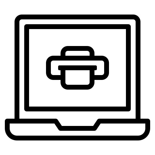 Laptops Generic black outline icon