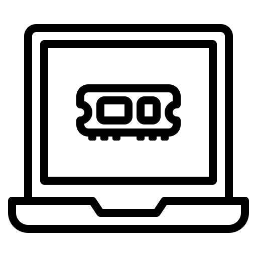Laptops Generic black outline icon