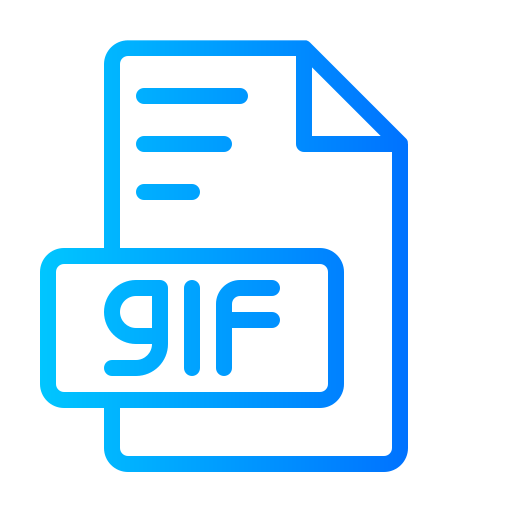 Gif Generic gradient outline icon