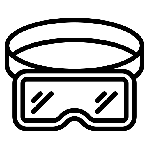 occhiali da sci Generic black outline icona