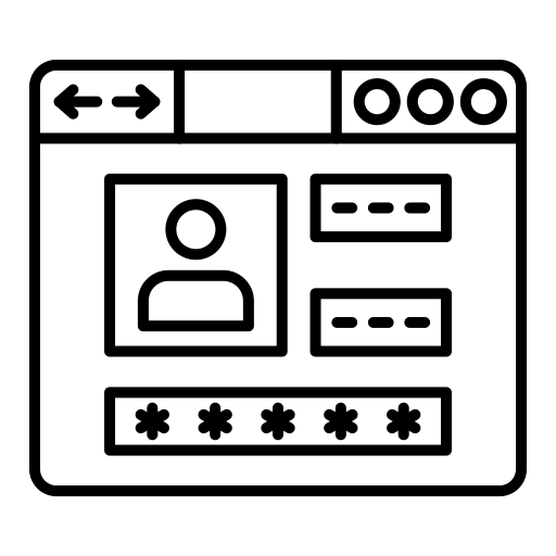 Authentication Generic black outline ikon