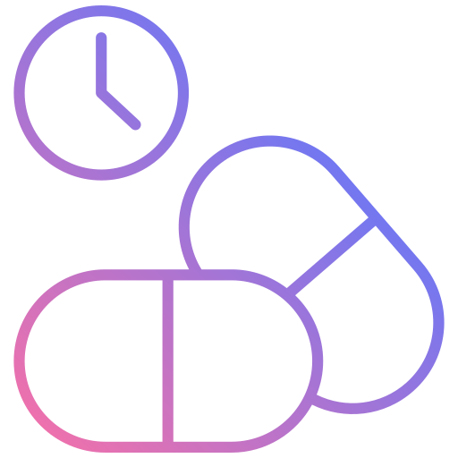 Pills time Generic gradient outline icon