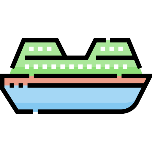 Cruise Detailed Straight Lineal color icon