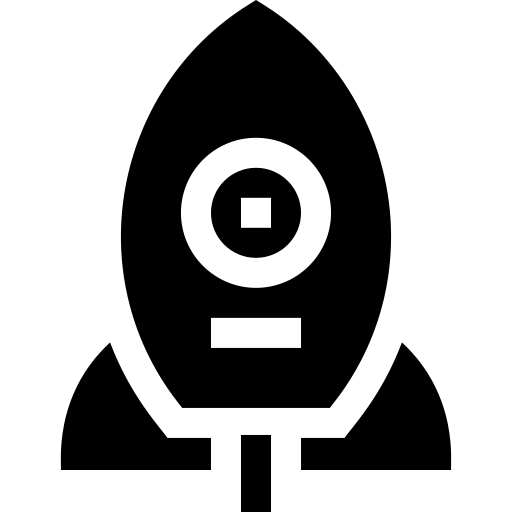 fusée Basic Straight Filled icône