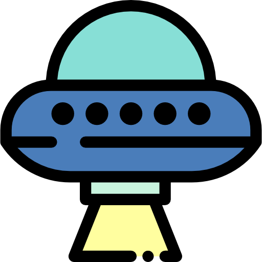 Ufo Detailed Rounded Lineal color simge