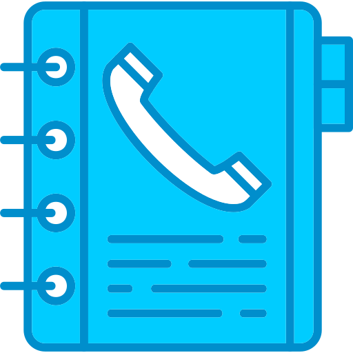 Phone book Generic Blue icon