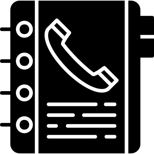 lista telefônica Generic Glyph ícone